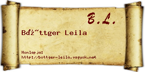 Böttger Leila névjegykártya
